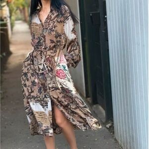 Yavi Long Sleeve Floral  Dress